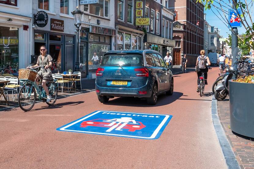 Fietsstraat in Utrecht